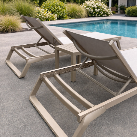 Комплект із 2 шезлонгів Siesta Tropic +  Стіл Siesta Ocean Side Table - Taupe5