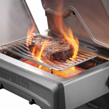 Газовий гриль Napoleon Rogue PRO 425 з бічним пальником SIZZLE ZONE, нержавіюча сталь5