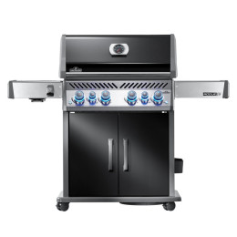Газовий гриль Napoleon Rogue PRO-S 525, чорний, з бічним пальником SIZZLE ZONE, РОЖЕН У КОМПЛЕКТІ 